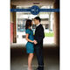 Navy Circle Initials Photo Save the Date Cards Image 4 of 6